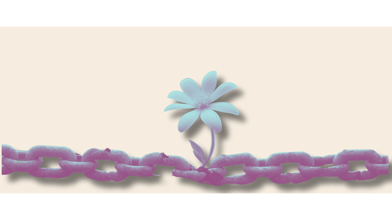 Una infografía de una flor saliendo de una cadena 