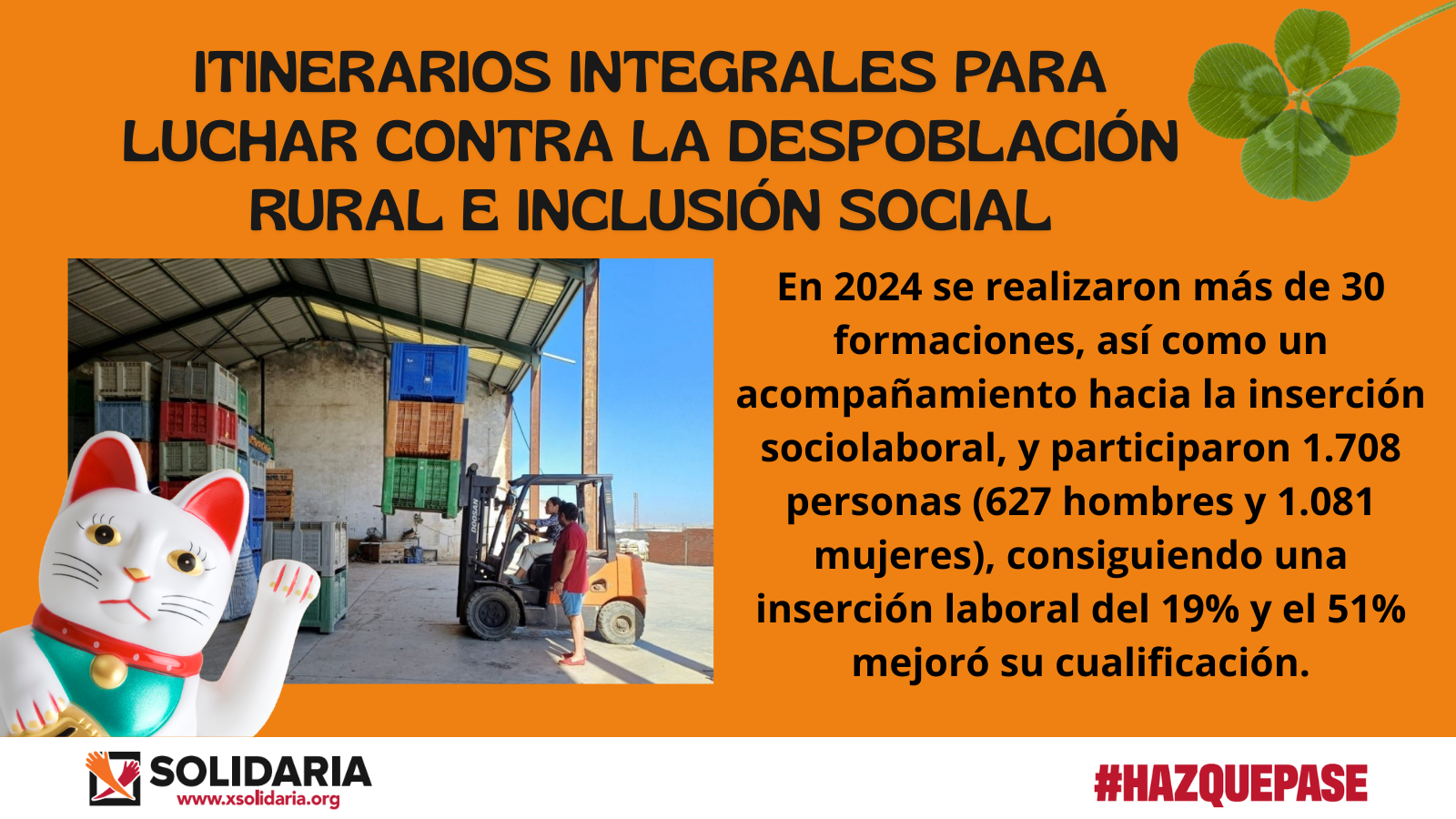 Itinerarios integrales para luchar contra la despoblación rural e inclusión social 