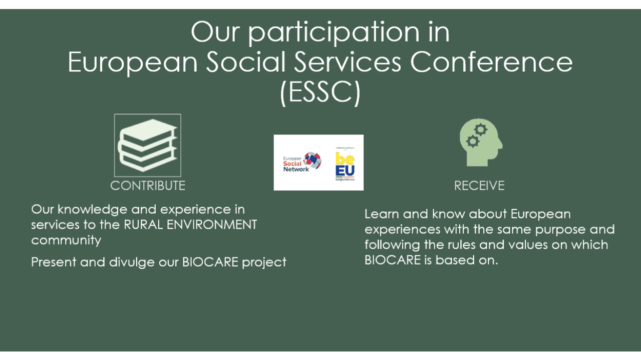 Presentación participación en la European Social Services Conference