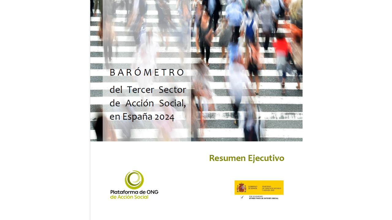 Portada barómetro del Tercer Sector 2024, resumen ejecutivo