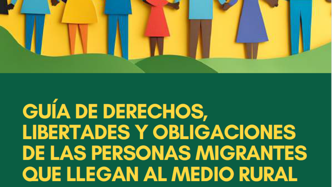 Portada de la guía con unos muñecos y el título Guía de derechos