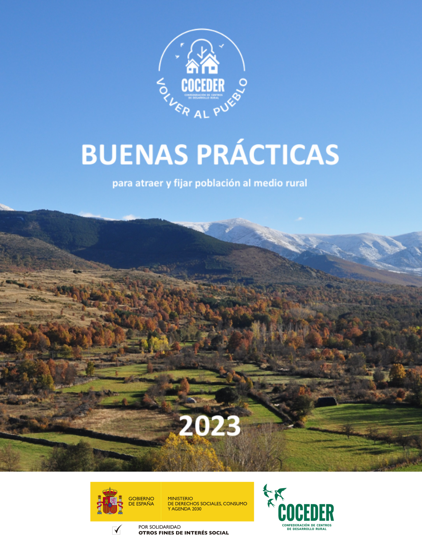 Portada de la Guía de buenas prácticas del programa de volver al pueblo 2023