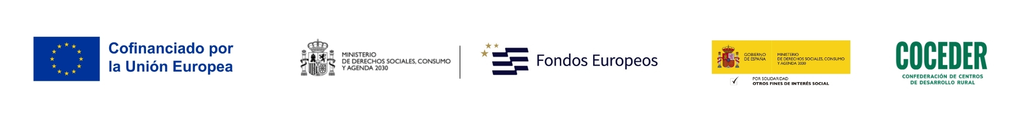 Logotipos de las entidades financiadoras y de COCEDER