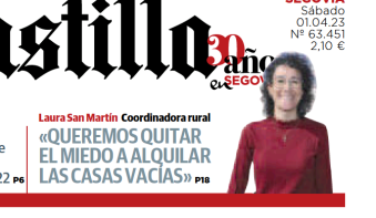 Parte de la portada del periódico de Castilla y León con la foto y titular de Laura San Martín