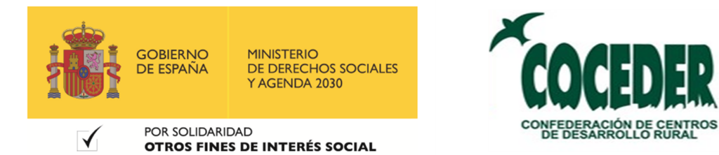 Logo de Gobierno de España, Ministerio de Asuntos Sociales y Agenda 2030; Logo Coceder